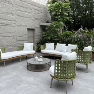 Rope Woven Outdoor Lounge Sofa Ensemble