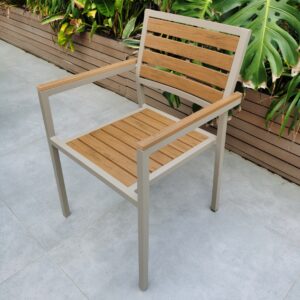 Outdoor Teak Dining chair with Aluminum Frame