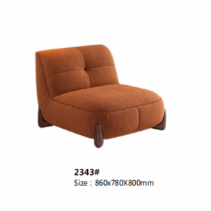 Modern Orange Upholstered Leisure Chair