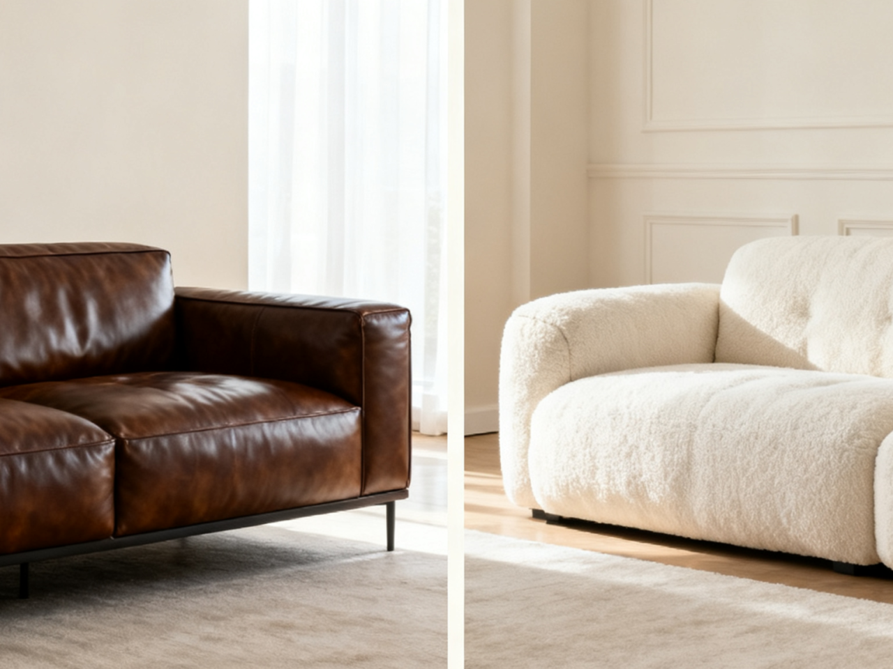 Leather vs Fabric Sofa